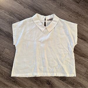 Flax Collared Linen Top